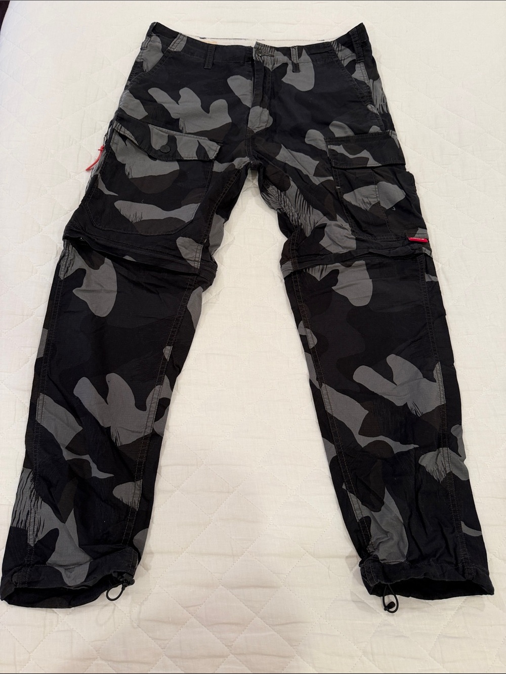 Levi's Black & Gray Camo Cargo Pants